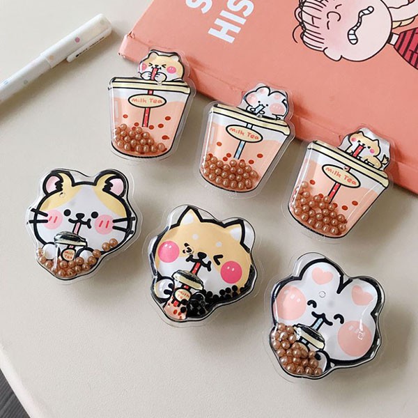 iring boba milk tea phone holder cartoon boba shp032 ( 3F2)