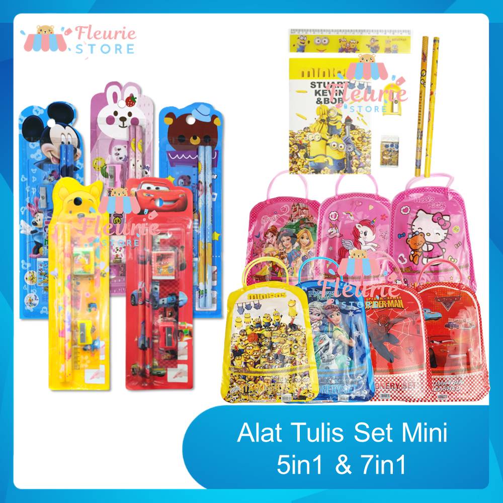 

Alat Tulis Set Mini 5in1 / 7in1 - Mini Stationery / Paket Alat Tulis