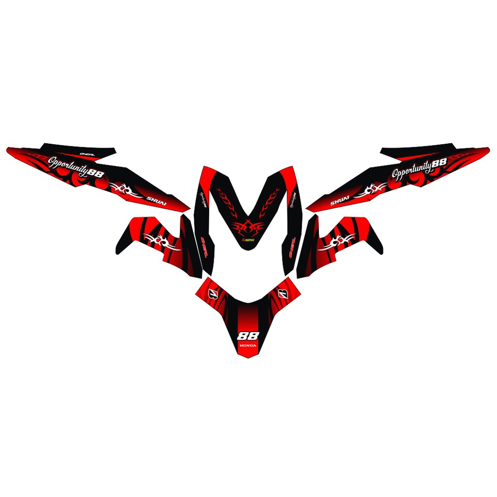 Sticker Decal HONDA Bisa Untuk BEAT FI BEAT KARBU BEAT STREET BEAT NEW BEAT Deluxe BEAT POP (33)
