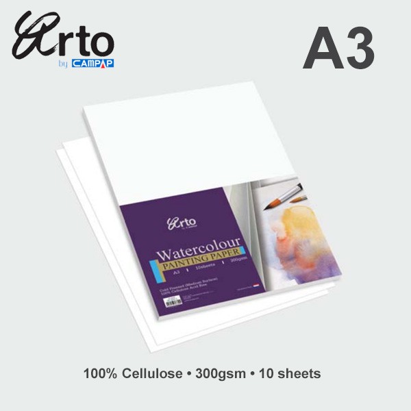 

Arto A3 Water Colour Paper 300gsm - Cellulose