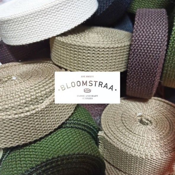 Webbing katun 38mm Potongan Tanggung 3.8cm tali tas
