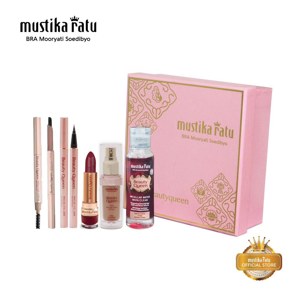 PAKET SPESIAL MAKE UP] Mustika Ratu Beauty Queen Box Series Eye Face Lips  Cosmetic Make Up | Shopee Indonesia