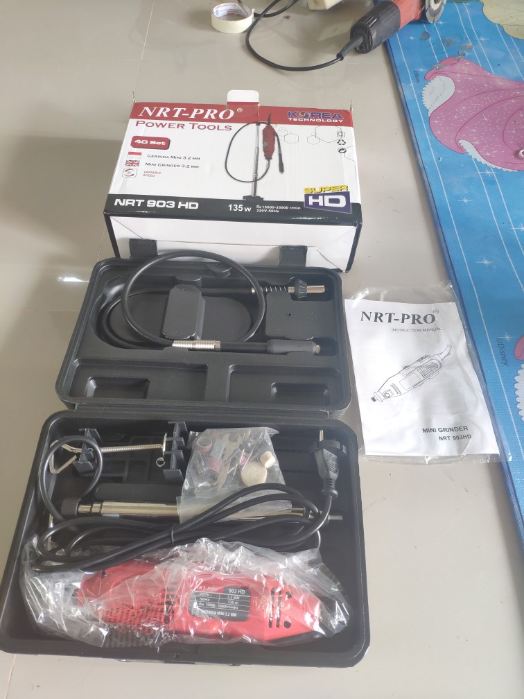 Nrt Pro 903 Hd Mesin Gerinda Mini Tunner Tool Carving Cut Drill Brush Ukir Batu Kayu Besi Grinder