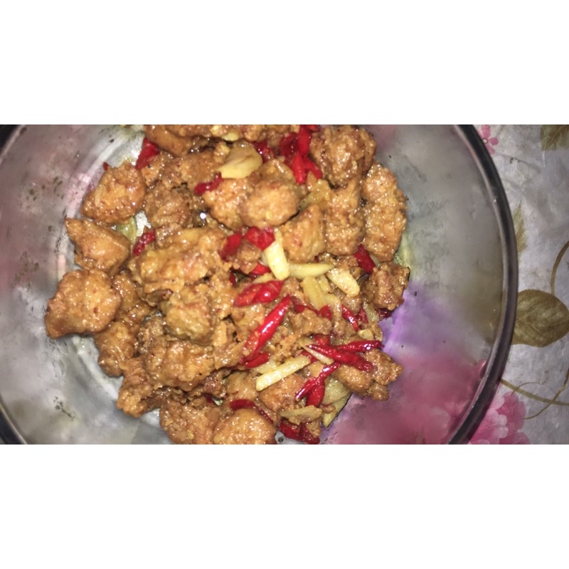 

rice bowl chicken with sour saltedEgg
