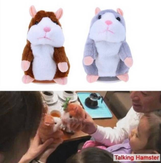 BONEKA HAMSTER BISA BICARA TALKING HAMSTER PLUSH TOY ORIGINAL MENIRUKAN SUARA