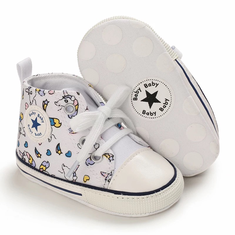 Sepatu Bayi Perempuan Laki Laki Import Premium Sepatu Baby Fashion Motif Converse Sepatu Prewalker Anak Bayi Kualitas Premium Import Usia 0 - 18 Bulan