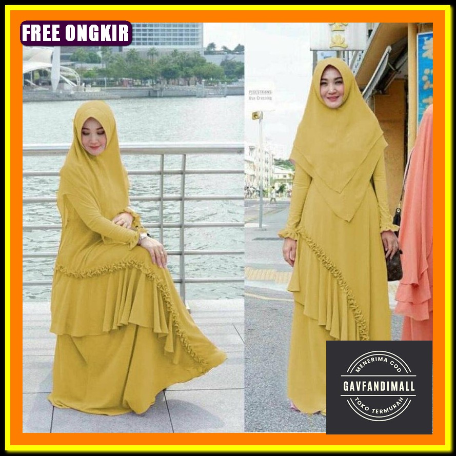 Promo Fladela Maxy Gamis Terbaru 2022 Modern Lebaran Gamis Wanita Terbaru 2022 Mewah Gamis Remaja Mo