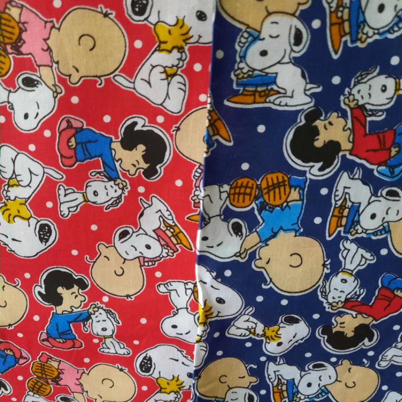 Kain Meteran Katun Motif Snoopy Kartun Peanuts