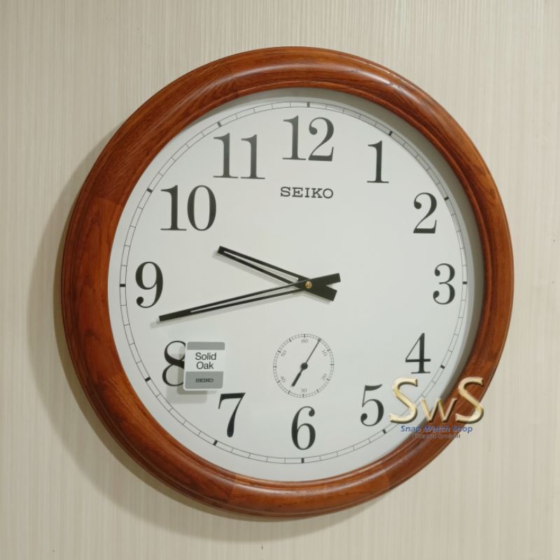Jam Dinding SEIKO QXA155B Case Kayu Original QXA155 51 CM