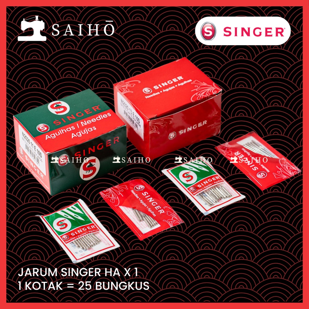 Jarum SINGER HA x 1 untuk Mesin Jahit | 1 kotak 25 bungkus