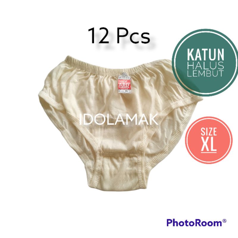 (XL) LUSINAN 12 PCS CD WANITA CELANA DALAM JUMBO / CD WANITA LUSINAN