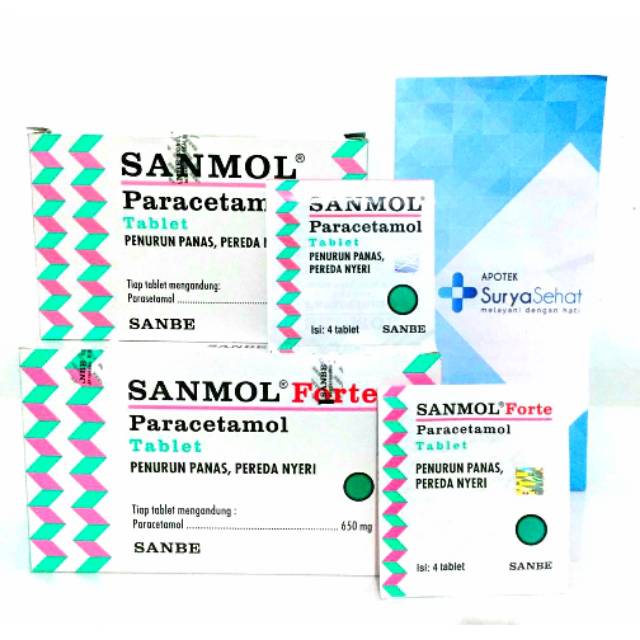 Sanmol Tablet / Sanmol Forte 1 strip isi 4 tablet