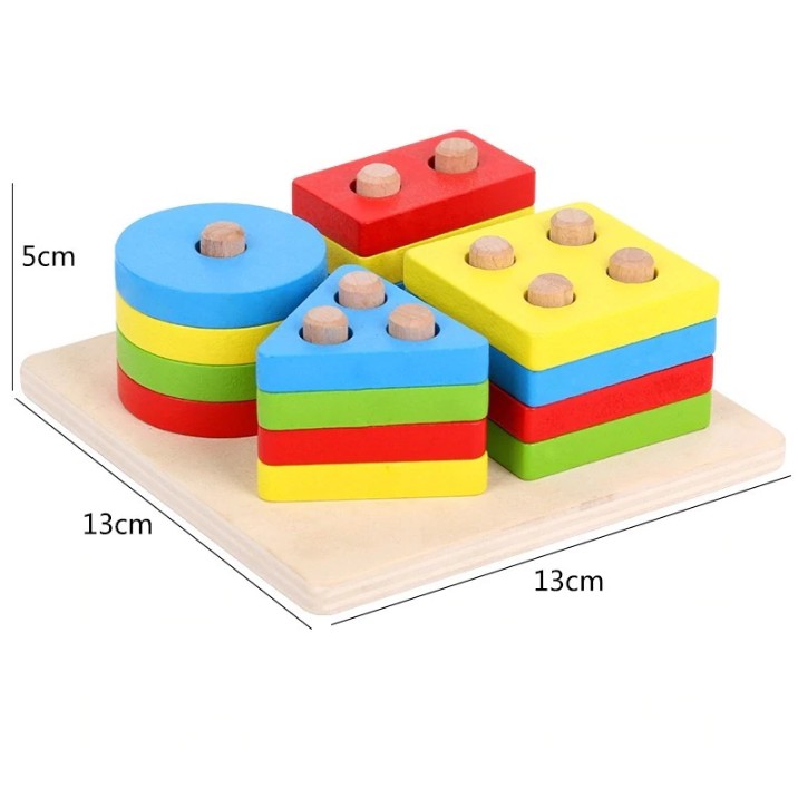 Wooden Toys Matching Shape Mainan Kayu Mainan Balita Wooden Toys Mainan Kayu Mainan Anak 2 Tahun Puzzle Kayu