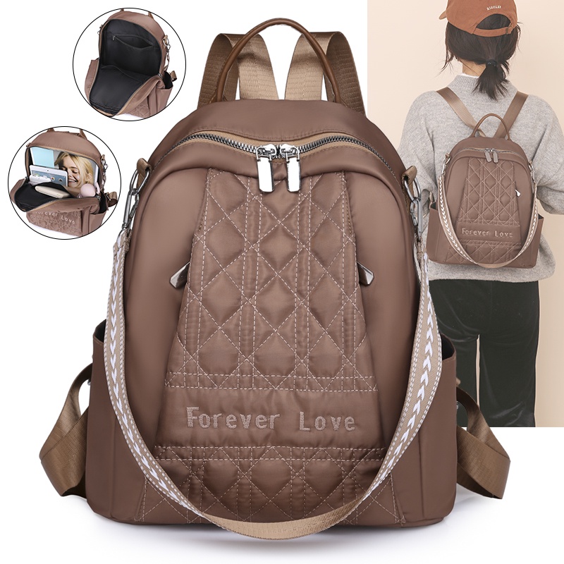 Ransel Wanita Multifungsi  Tas Selempang  Bahu sling shoulder bag Nylon Cloth backpack beg belakang perempuan galas women big bag Women's Bags Ladies import 7188