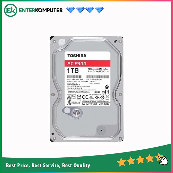 Harddisk Toshiba 1TB SATA3 7200RPM - P300 Series