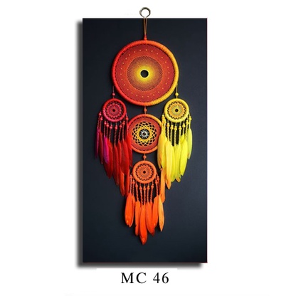 Hiasan Dinding Pajangan Ruang Tamu Dekorasi Kamar Tidur  Walldecor Macrame Poster Kayu Tema Etnik-MC 46