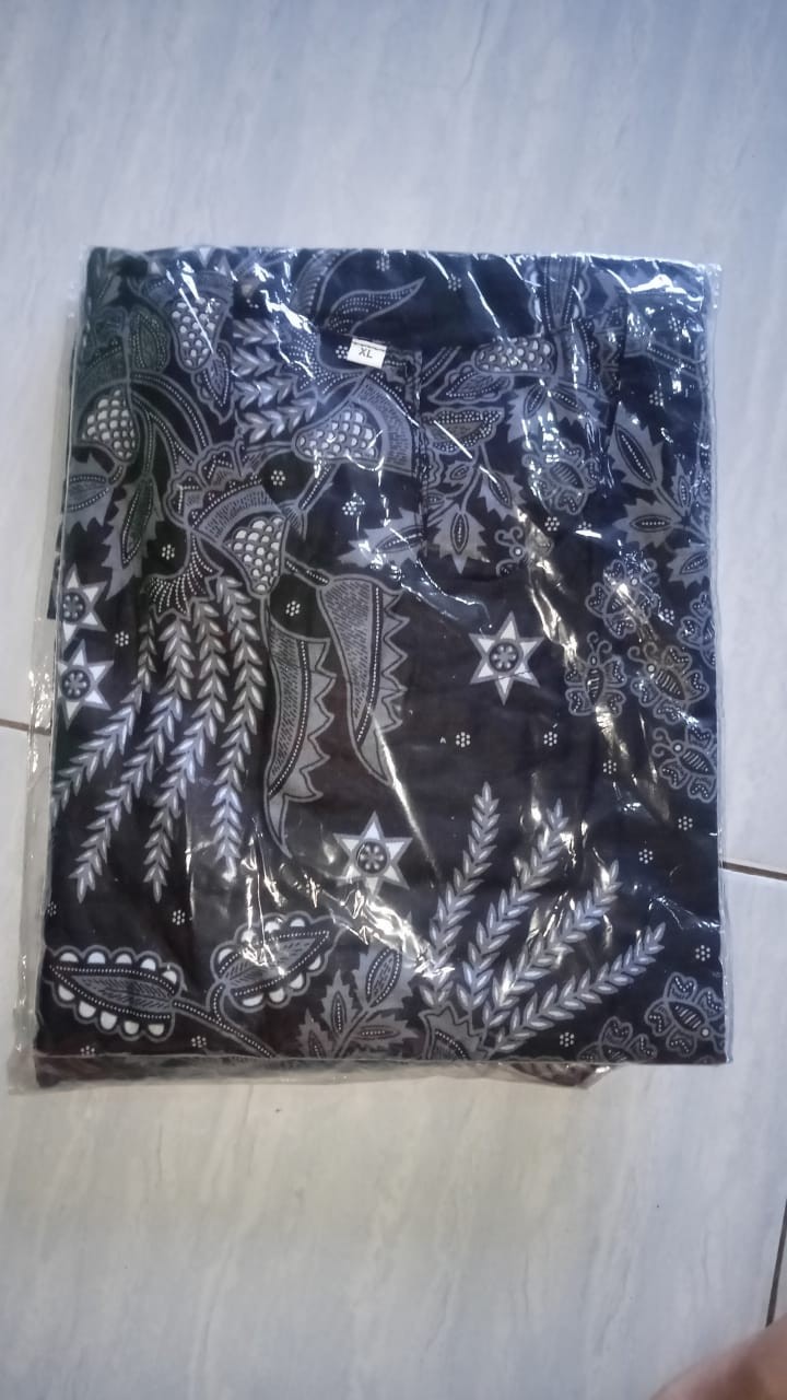 Tey-17 Batik Wanita Asj Sa Hrb026 Kenongo Kemeja Tosca Pendek