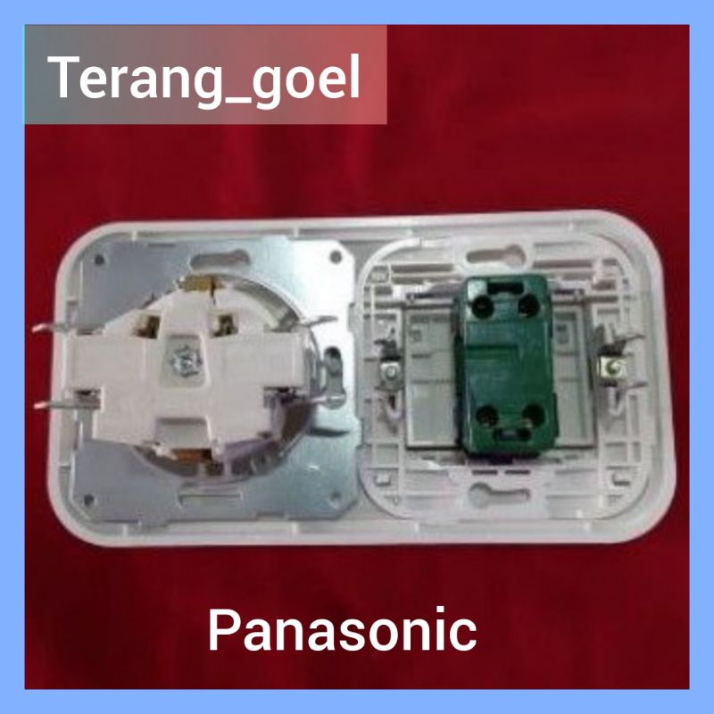 Saklar Engkel + Stop Kontak CP Tanam Panasonic / Stop Kontak CP Tanam + Saklar Tunggal  Panasonic