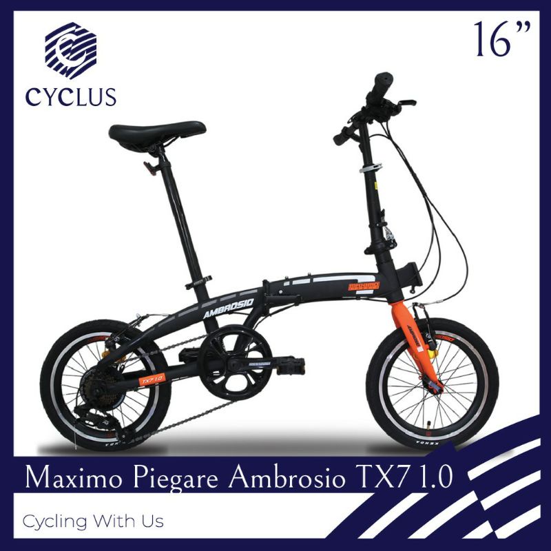 Sepeda Lipat 16 inch Maximo Ambrosio 7 SP 1.0