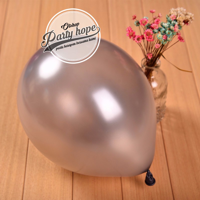 balon metalik silver / balon warna silver / balon silver
