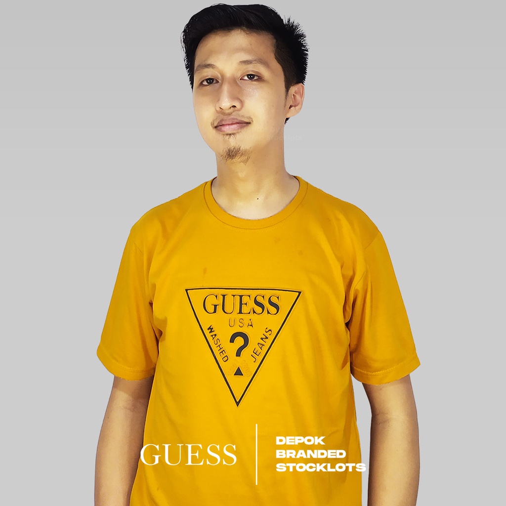 GROSIR BAJU KAOS T SHIRT MEREK GUESS PRIA ORIGINAL TERBARU HARGA MURAH (6 PCS)