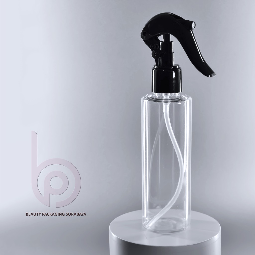 Botol Plastik PET 150ml RF Bening Tutup Spray Trigger Bebek Semprot
