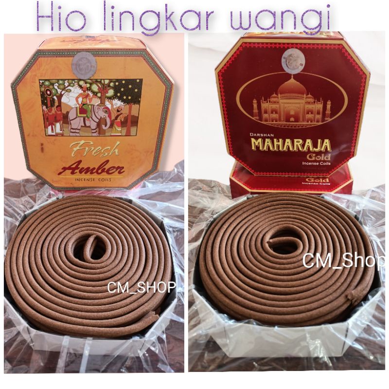 TKS - hio dupa lingkar besar darshan maharaja gold / hio dupa lingkar FRESH AMBER incense coils