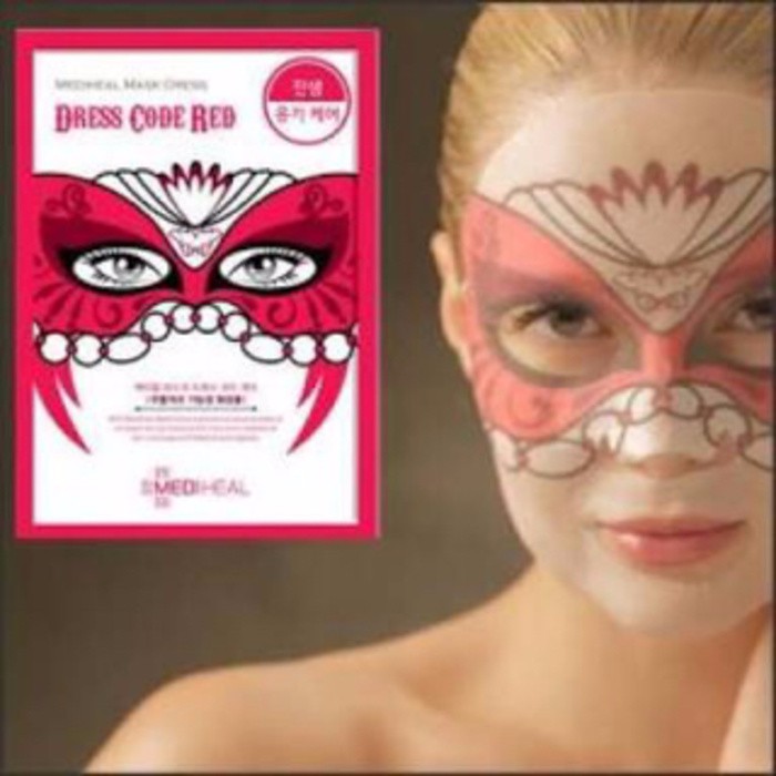 MERAH Dress Code Red Mediheal Masker Korea (per buah)
