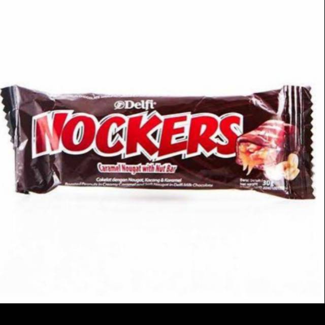 Delfie nocker caramel nouget dengan nut bar 35 gram