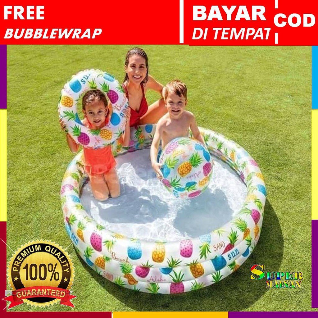 Cod Kolam Renang Karet Anak Intex Tanpa Pompa Kolam Renang Berenang Mandi Bola Anak Murah Shopee Indonesia