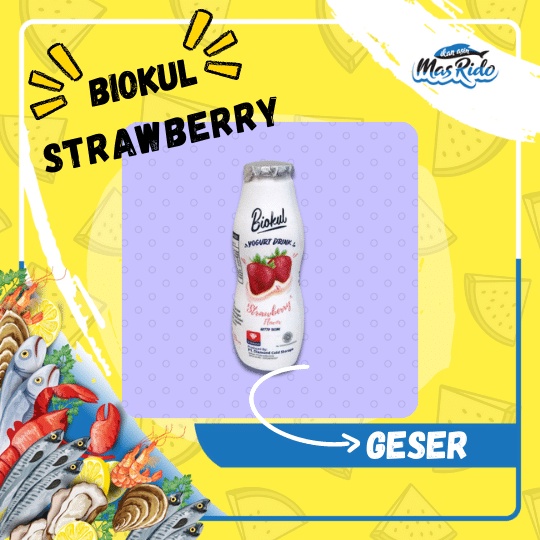 

Biokul Yogurt Drink Rasa Stroberi Minuman Yogurt Segar Strawberry