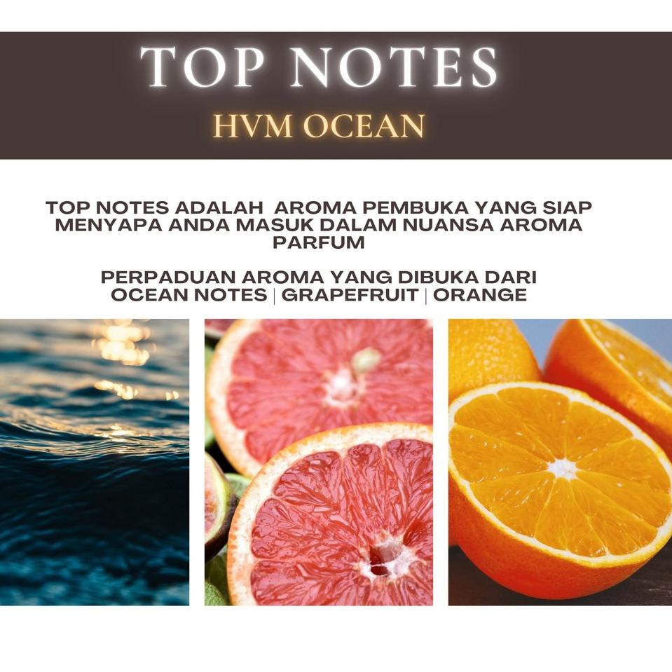 Terlaris 8C9HF Parfum Pria HVM OCEAN 55ML Extrait de Parfum Parfum Tahan Lama Parfum Cowok Parfum Or
