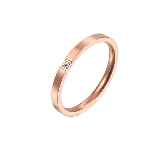 Cincin Titanium Couple Warna Silver dan Rosegold untuk wanita