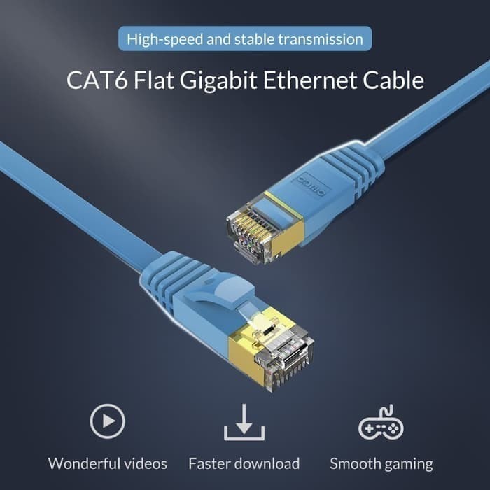 Kabel lan orico cat 6 flat 1m PUG-GC6B-10 - Cable lan rj45 cat 6 1m