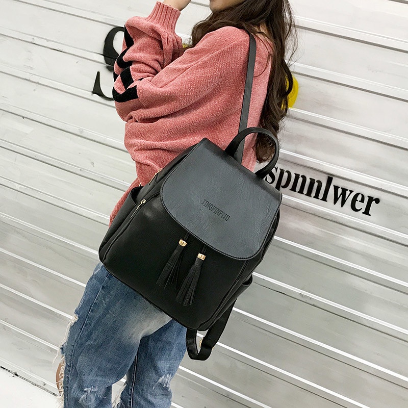 Tas Ransel Wanita Fashion Korea Style Tas Punggung Tas Cewek Import Sling Bag Women Kulit Tas Ransel Wanita Tas Kuliahan  dan Sekolahan Azgalery T250