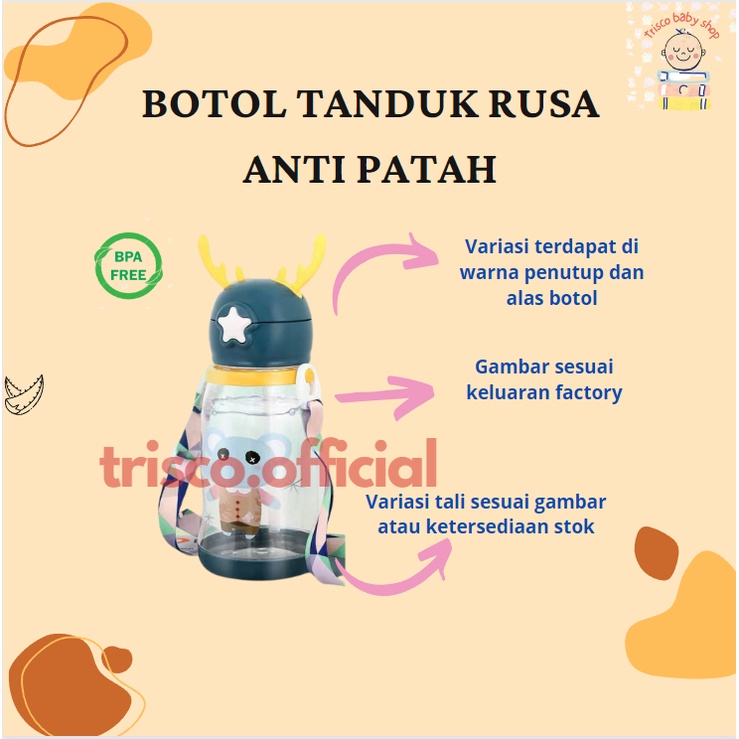 Botol Tanduk Rusa Tali Anti Tumpah