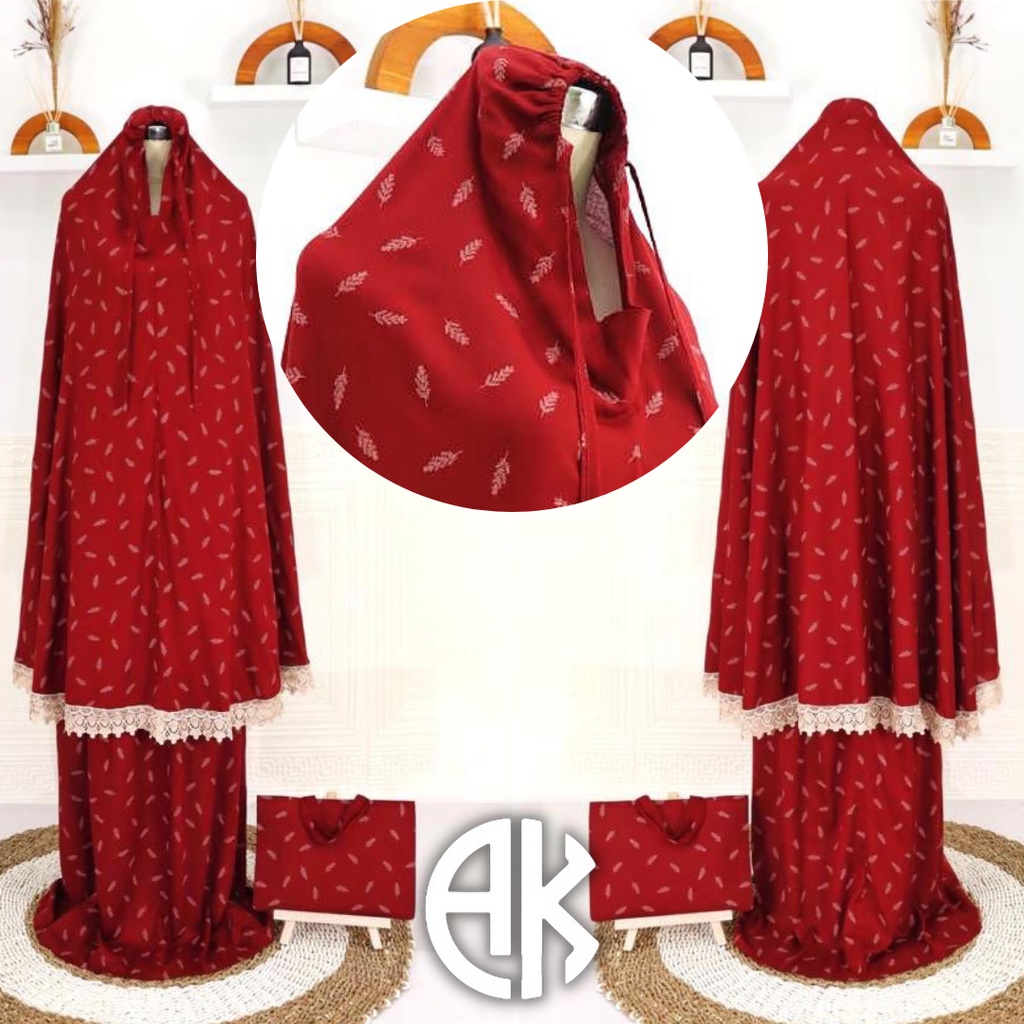 AMA - Mukena Dewasa Katun Rayon Motif Standard Edition Al Kahf Series - Mukena Harian