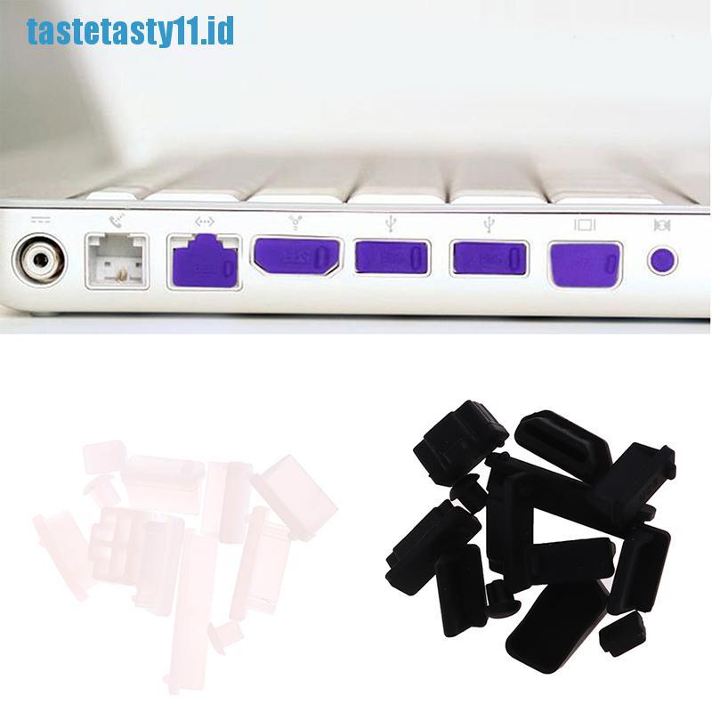 Tay 13Pcs / set Plug Silikon Cover Plug USB Anti Debu Untuk Laptop