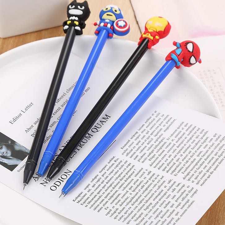 

6FD 1 LUSIN PULPEN GEL MOTIF KARAKTER SUPERHERO LUCU IMUT / BOLPEN GEL KARAKTER FS PP124 Model Terki