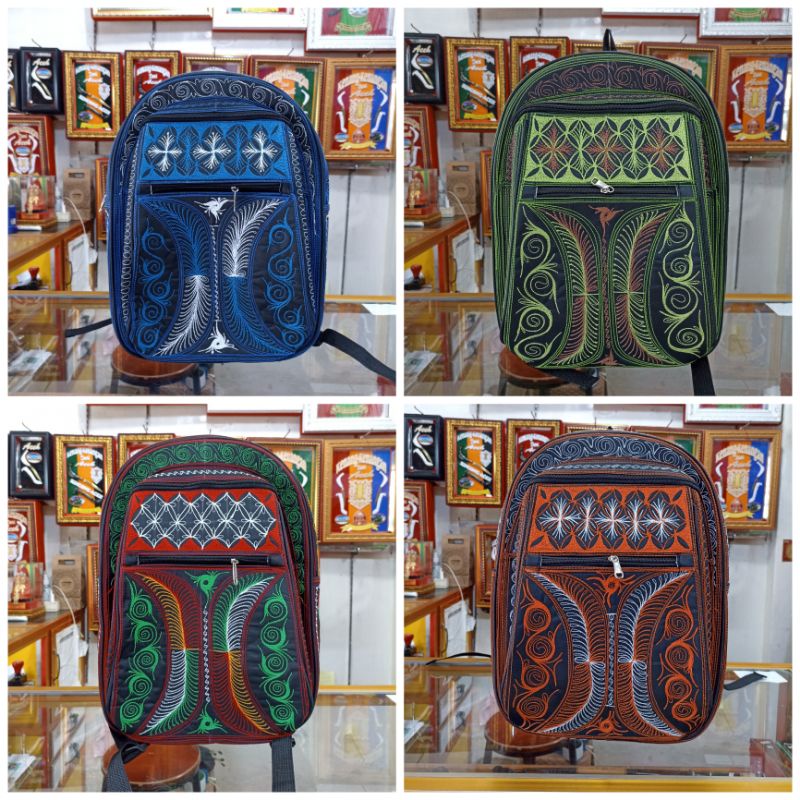 Tas Ransel bordiran khas Aceh ukuran besar/Tas Ransel Sekolah