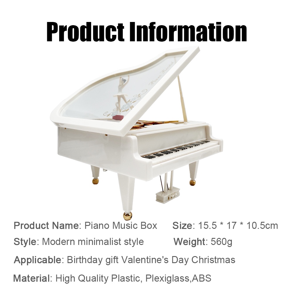 Kotak Musik (Music Box ) Hadiah Ulang Tahun Piano/Gitar/Biola Romantis Ornamen Kreatif Hadiah Wisuda/Liburan/Valentine Untuk Teman/Keluarga/Anak-anak Adiah Terbaik