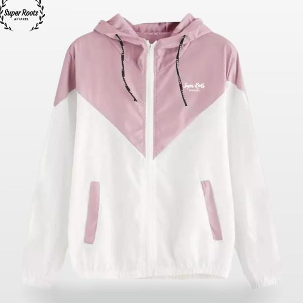 JAKET OLAHRAGA WATERPROOF PARASUT WANITA JOGGING LARI