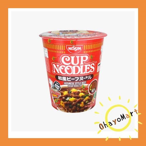 NiSSin Cup Noodles Rasa Kaldu Sapi ala Jepang / Mie Cup Beef Flavour