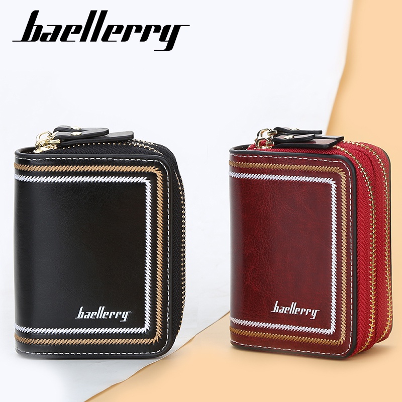 BAELLERRY D3228 Dompet Kartu Wanita Dompet Kunci Bahan Kulit PU Leather Premium WATCHKITE WKOS