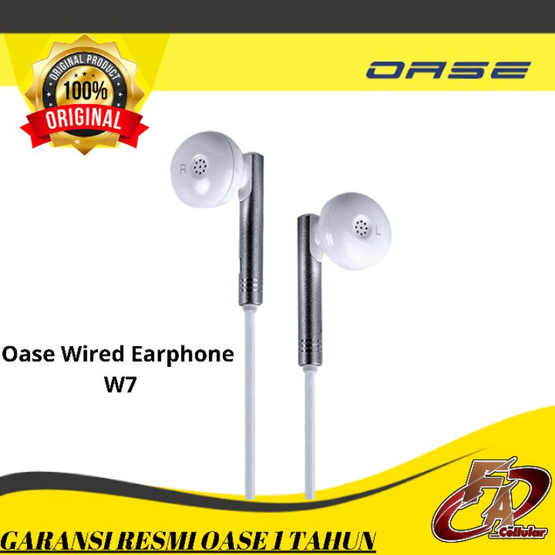 Oase Wired In Earphone W7 - Garansi Resmi Oase
