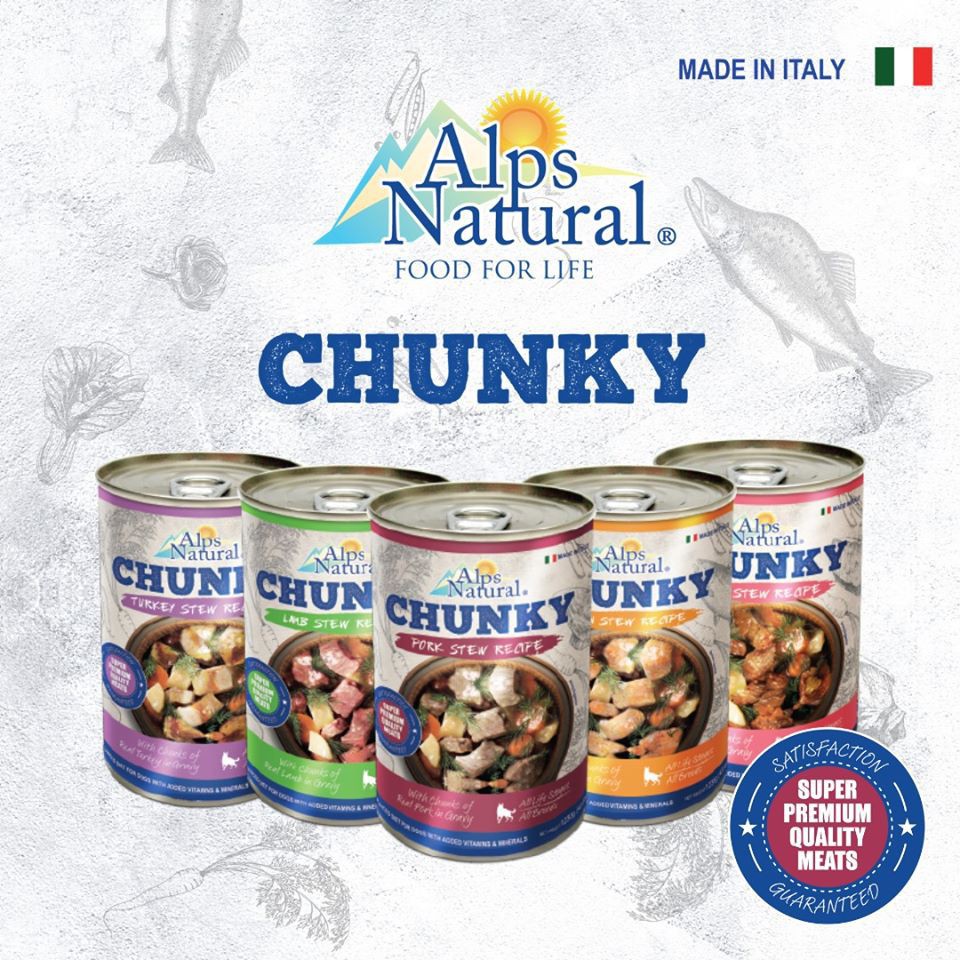 Chunky Dog Food 415Gr Alps Natural Makanan Kaleng Basah Anjing Murah