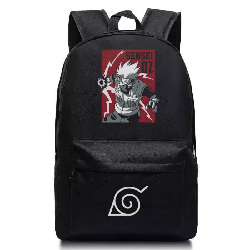 tas sekolah anime KAKASHI naruto ada slot laptop dan slot tempat minum