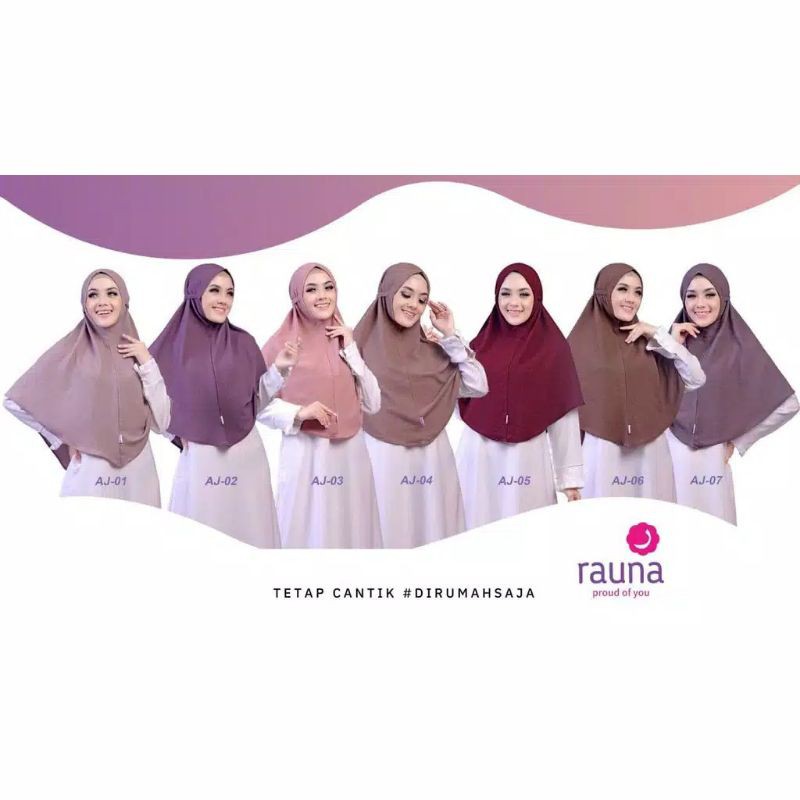 Jilbab Instan Tali Rauna/Jilbab Tali/Bergo/Kerudung/Khimar/Hijab Instan