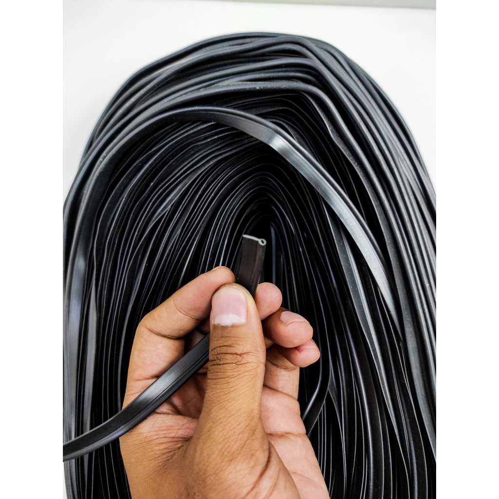 Selang Piping Instan/Tali Rotan Plastik Hitam 2.5mm Bahan Pandepun Tas