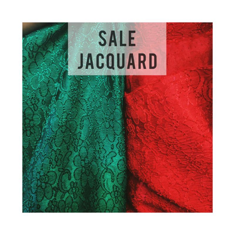 Sale Kain Jacquard Emboss Warna Natal